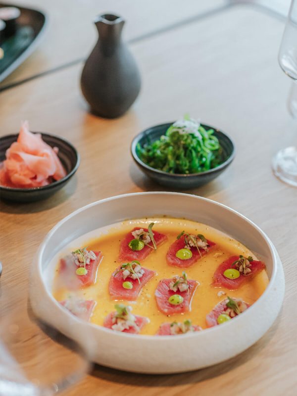 Salmon dish with orange sauce