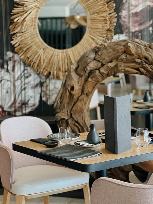 table ready for lunch at akakiko