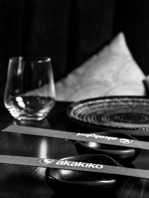 Chopsticks with akakiko logo