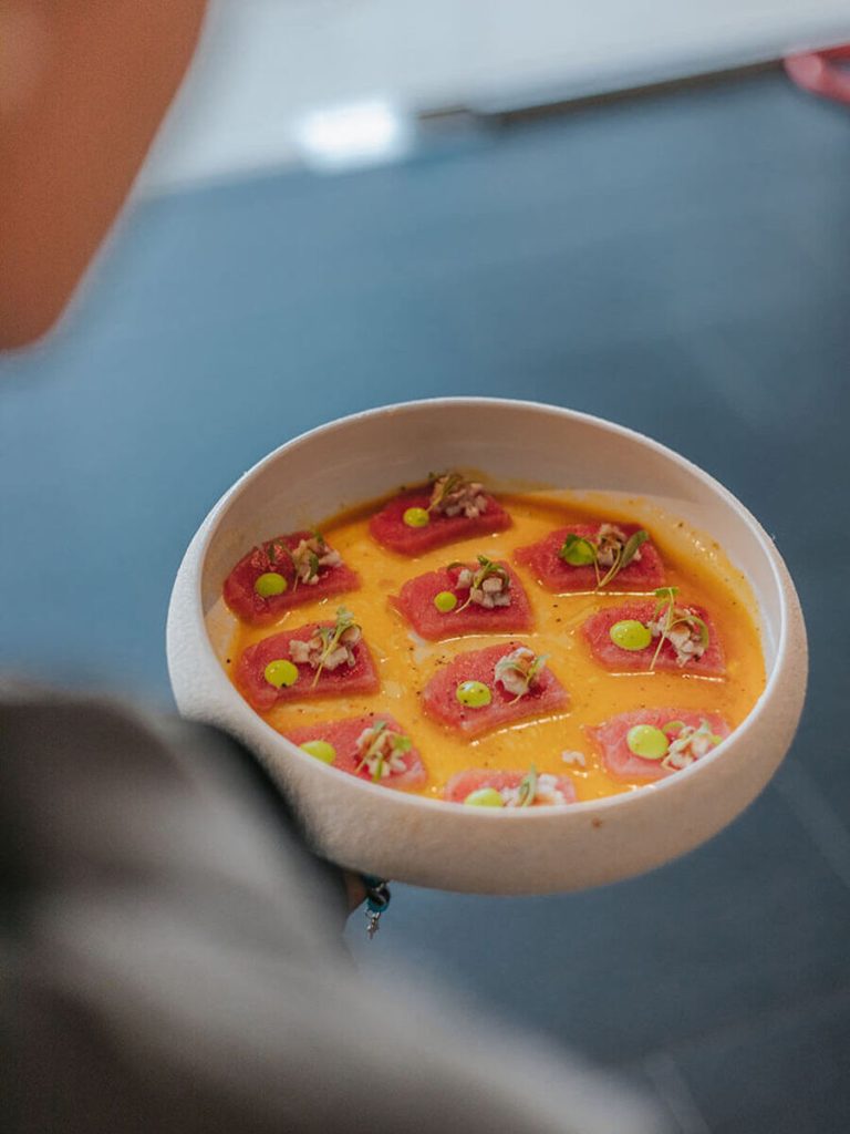 Salmon dish with orange sauce
